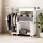 Armoire à planche à repasser autoportante avec rangement, chariot de repassage mobile avec roues verrouillables pour la lessive, la chambre à coucher et le vestiaire-117873021