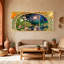 Nénuphar et galaxie, ensemble de 3 reproductions d'art sur toile-954499081