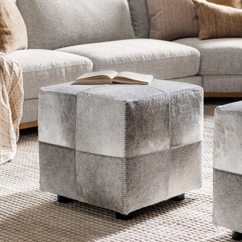 Landyn Square Ottoman Sparrow Gray