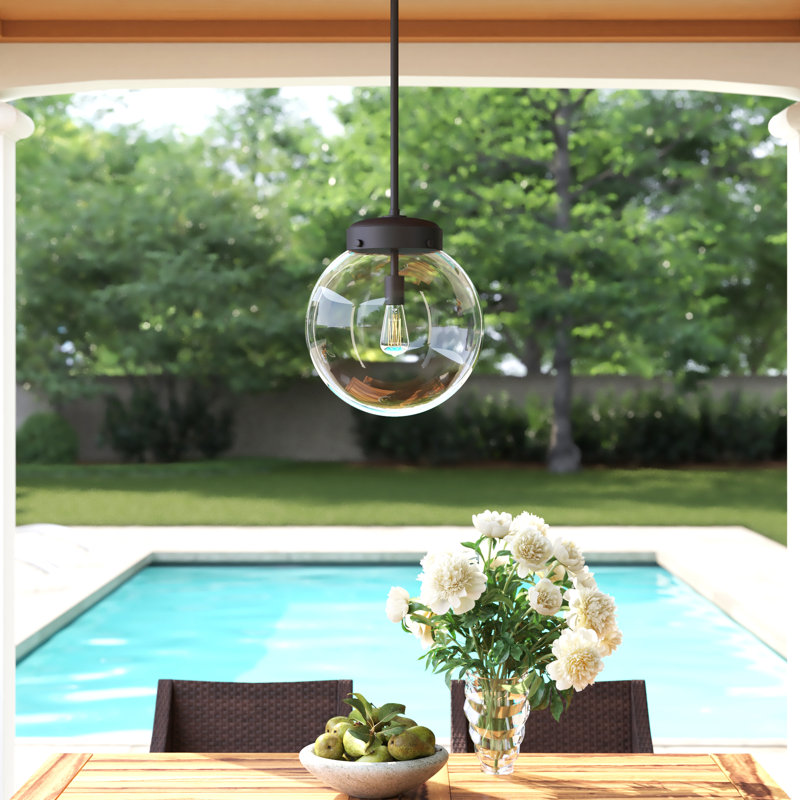 Reeves 1 - Light LED Outdoor Pendant, Aged Iron