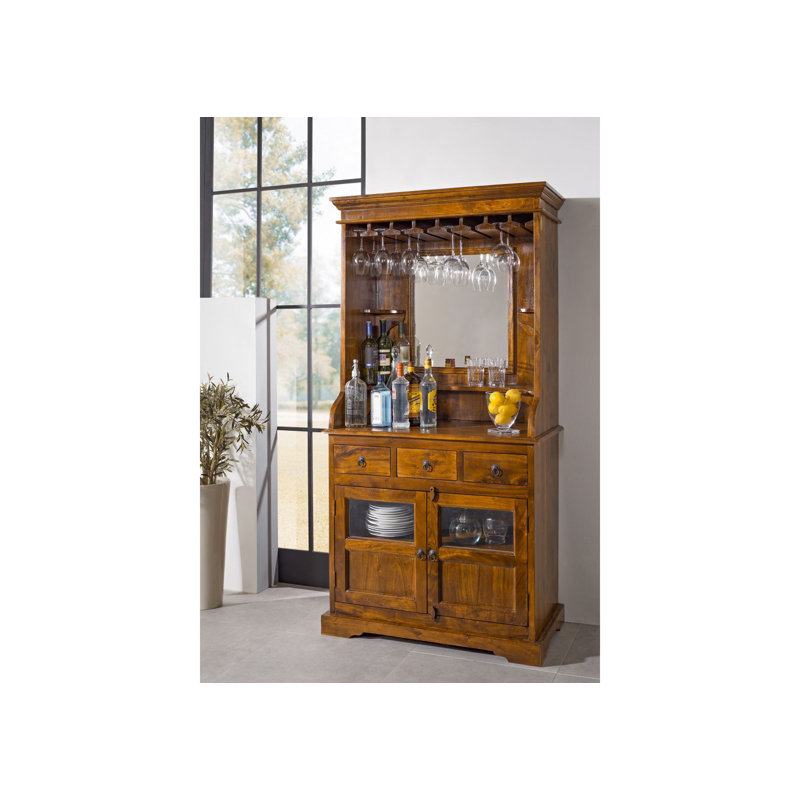 Oxford 97cm Solid Wood Bar Cabinet