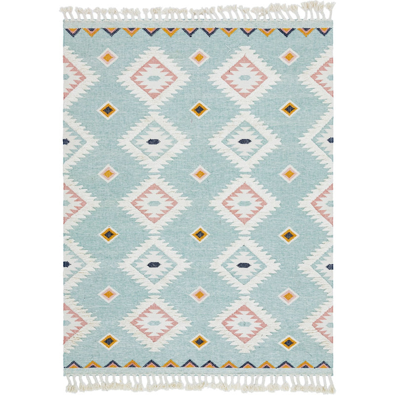 Tapis couleur sud-ouest / auberge Alenah couleur mer, Rectangle 9 pi x 12 pi