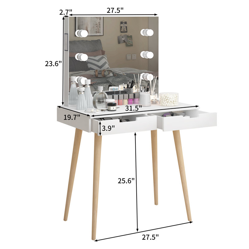 Aksel Dressing Table with Mirror