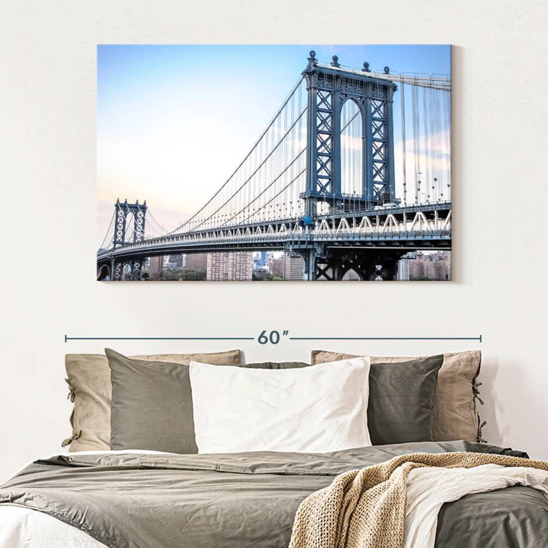Lilie Bridge In Manhattan, 34" H x 51" W