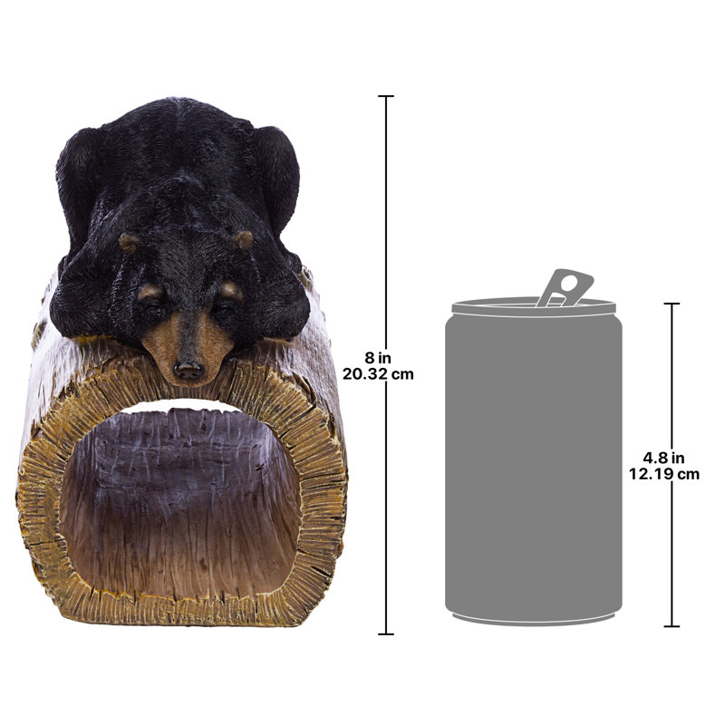 Gutter Guardians Black Bear Downspout Statue