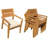 Maston Teak Wood Patio Dining Set with Rectangular Table-1416922448-1431362571