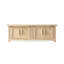 Armoire Rowan 68,5 po en bois d'orme à 4 portes, brun naturel clair, orme recyclé brun naturel clair