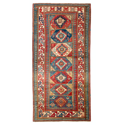 Tapis Moghan Kazak antique du 19e siècle