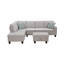 Canapé modulaire avec coussins décoratifs gris clair