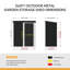 Dark Black Garden Storage Shed