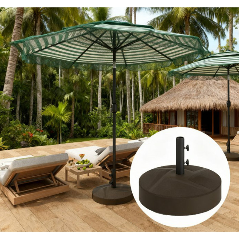 Base de parasol d'extérieur robuste, Brown