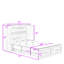 Lit plateforme en bois avec station de charge et 1 grand tiroir Murphy-1266536993-1266536999