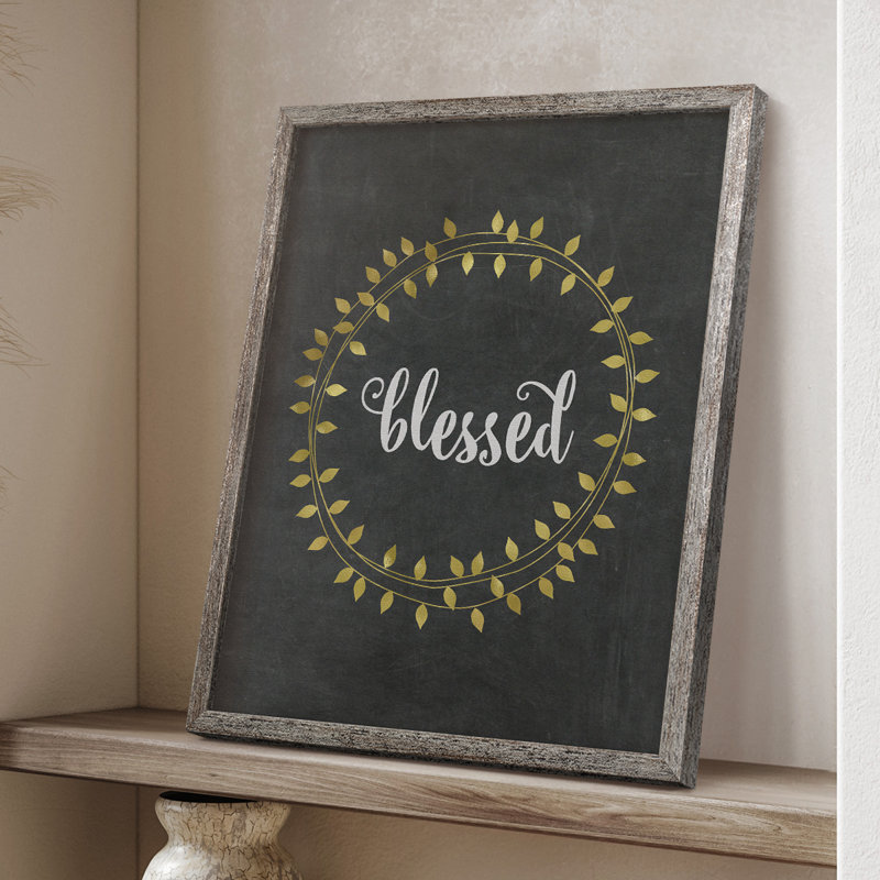 Blessed Framed Print - Solid Wood, 11" H x 9" W