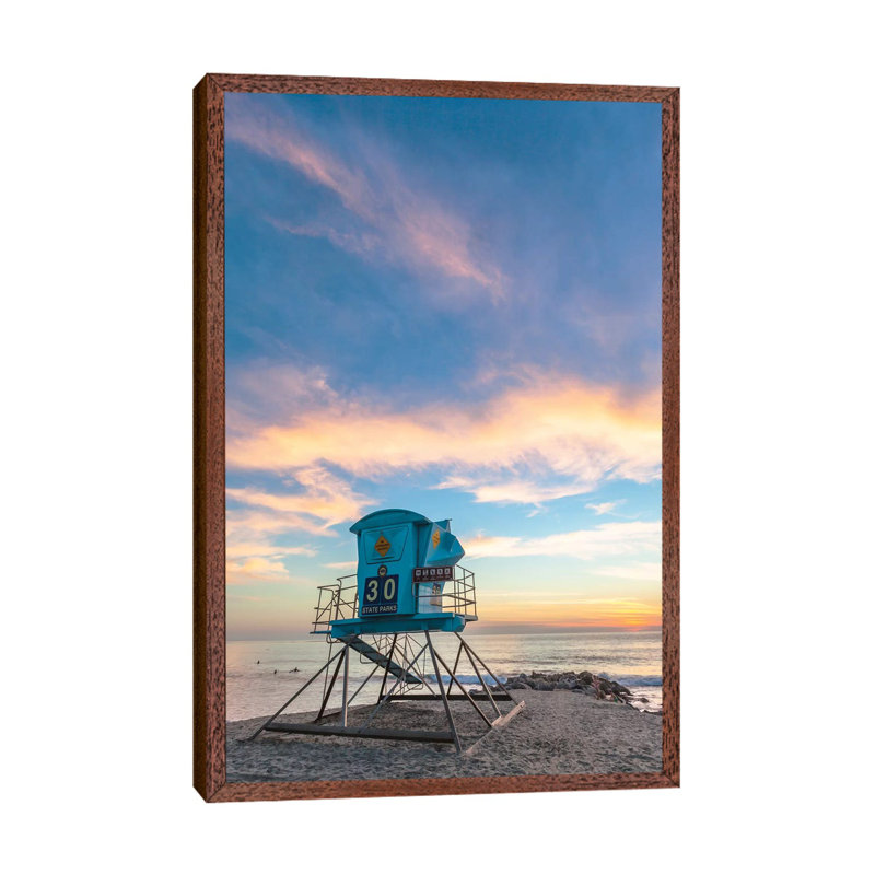 Sunset In Carlsbad by Danita Delimont - Print on Canvas, Classic Brown Wood Framed, 66.04cm H x 45.72cm W x 3.81cm D