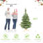 Arbre de Noël pré-éclairé avec lumières à DEL blanc chaud, extrémités en PE + PVC, aspect réaliste en couches - arbre de vacances artificiel complet pour la décoration intérieure-1900652858