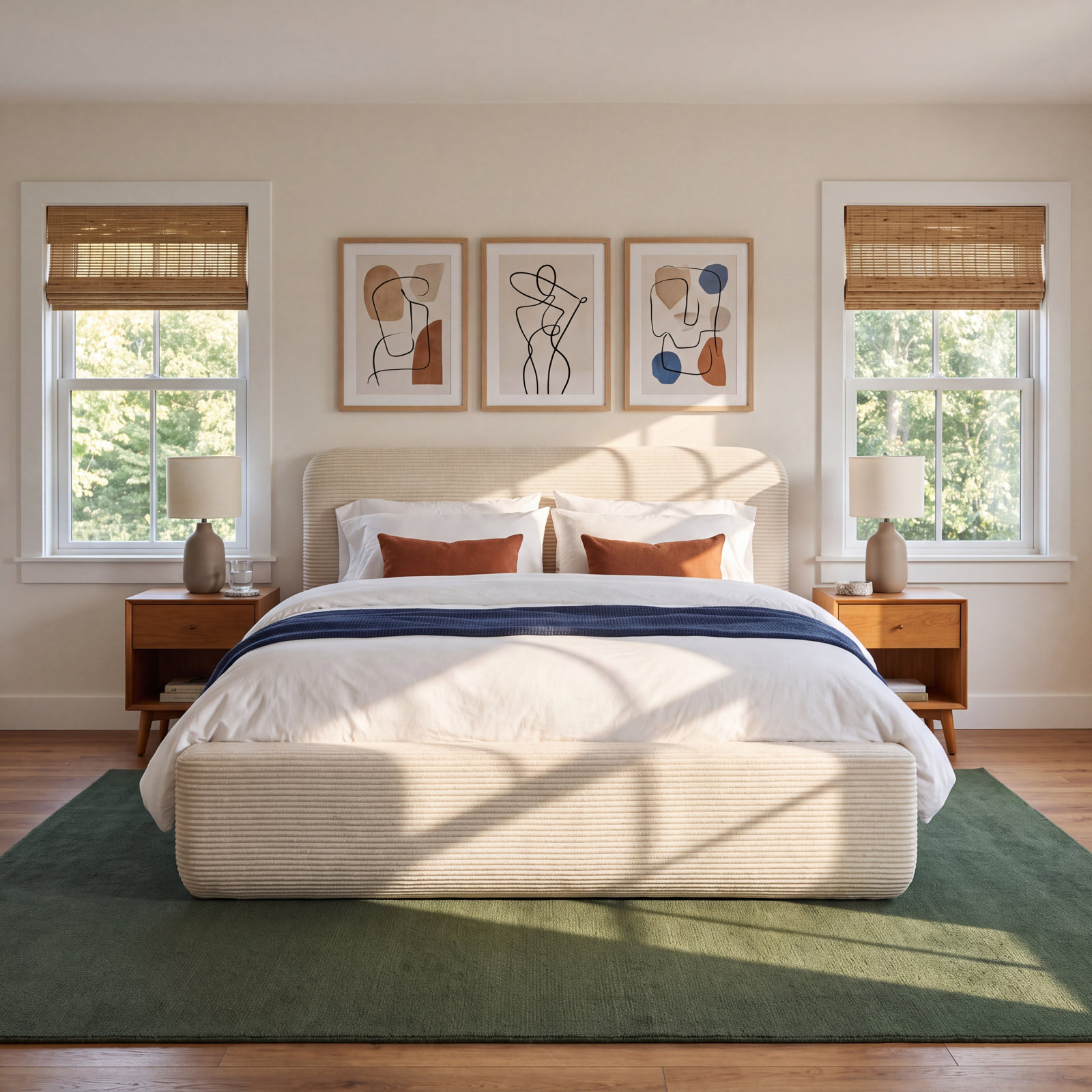 Upholstered Platform Bed, California King