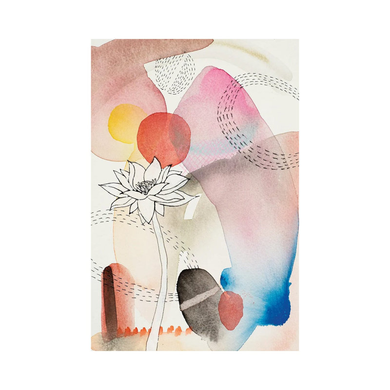 Sketched Flower With Color II by Faith Evans-Sills - Wrapped Canvas Gallery-Wrapped Canvas Giclée, 12" H x 8" W