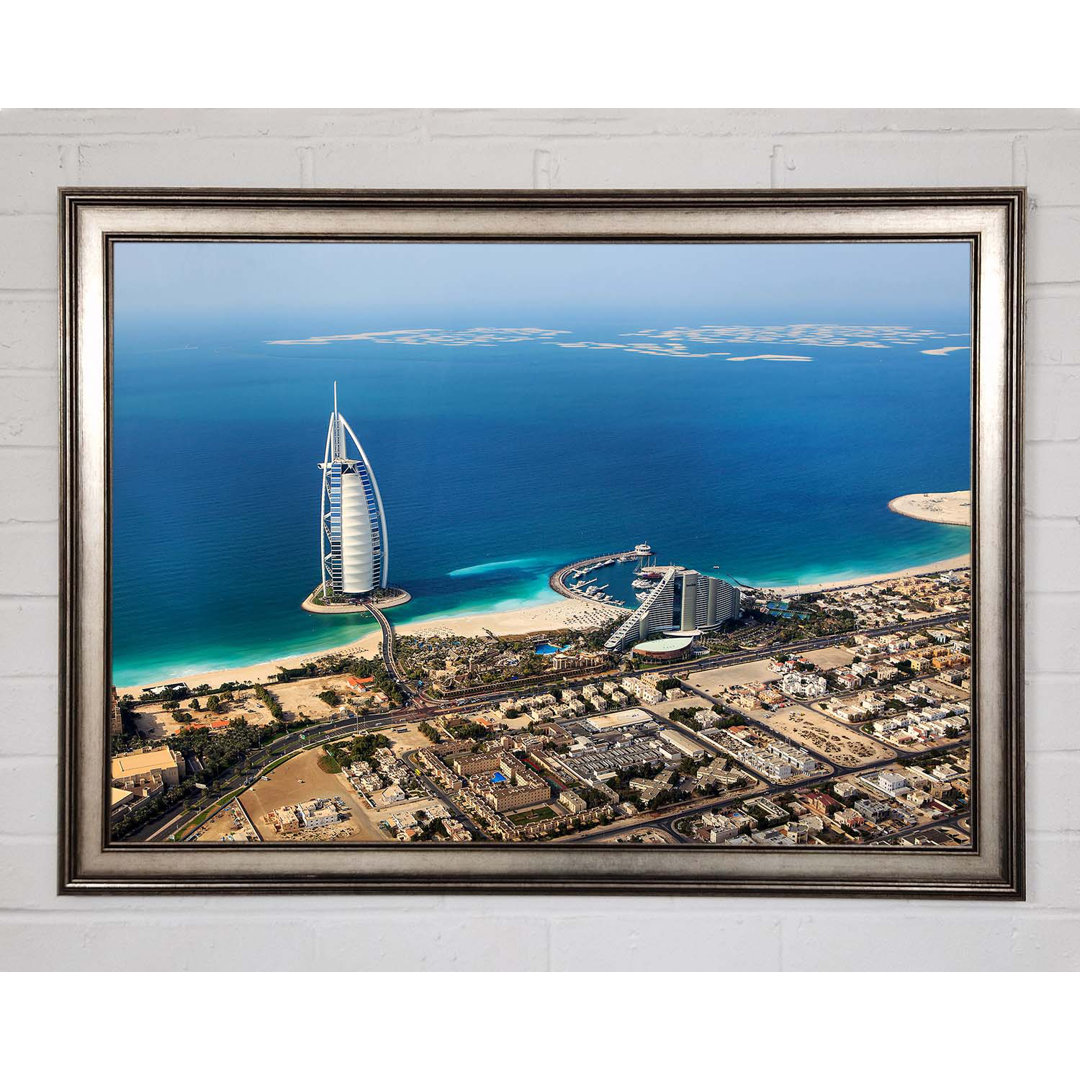 Gerahmtes Leinwandbild The Coast Line Of Burj Al Arab Framed Print