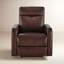 Fauteuil inclinable électrique en cuir véritable Leena-110525907