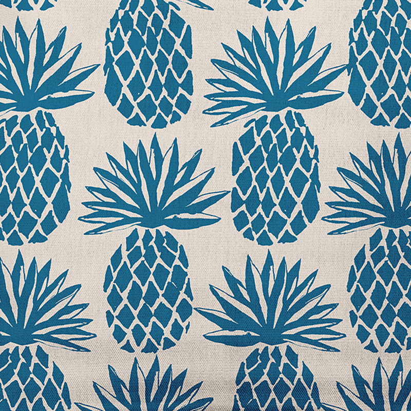 Coussin intérieur / extérieur Pineapple Stripes, Automne bleu, 16 po x 16 po