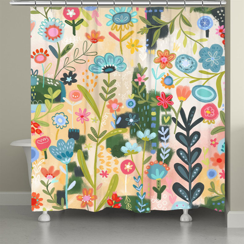 Rideau de douche floral Floral Party par Laural Home