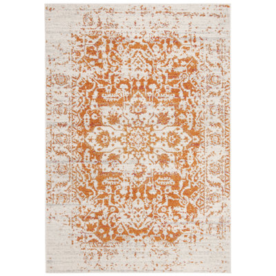 Christa Oriental Orange/Ivory Area Rug