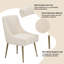Chaise de salle à manger rembourrée en velours (ensemble de 4)-1735803343