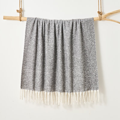 Faux Mohair Throw - Soft Fringed Blanket