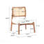 [Ensemble idéal pour les patios extérieurs de 2 personnes] Chaise d'appoint de style moderne beige avec dossier tissé, structure en bois robuste, sièges d'appoint minimalistes et élégants pour le salon, la chambre à coucher ou le bureau