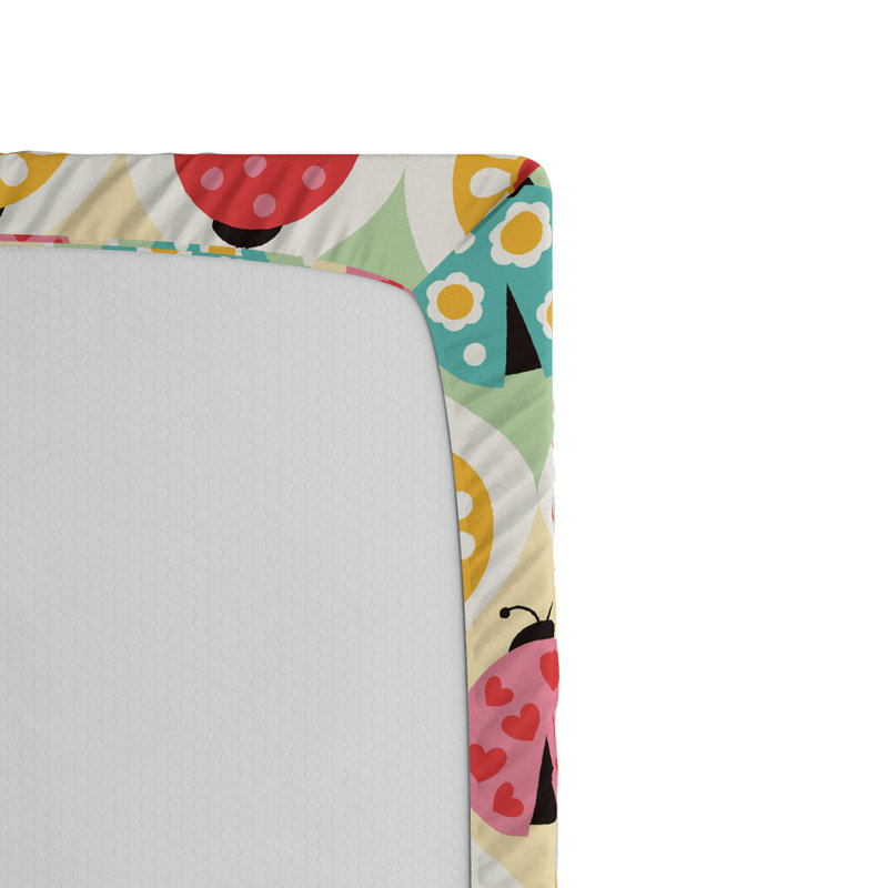 Microfiber Geometric Fitted Sheet, Twin Fitted Sheet