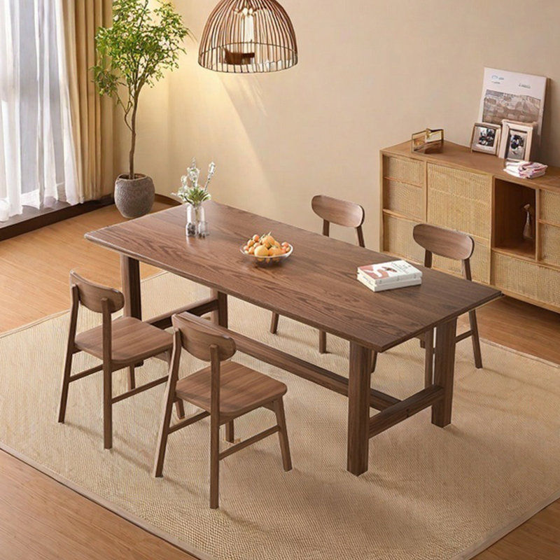 Table en bois massif avec des coins arrondis simples, H 29,53 po x L 70,87 po x l 31,5 po