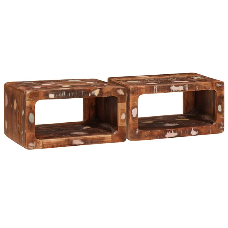 45cm W Solid Wood Bedside Table, Brown