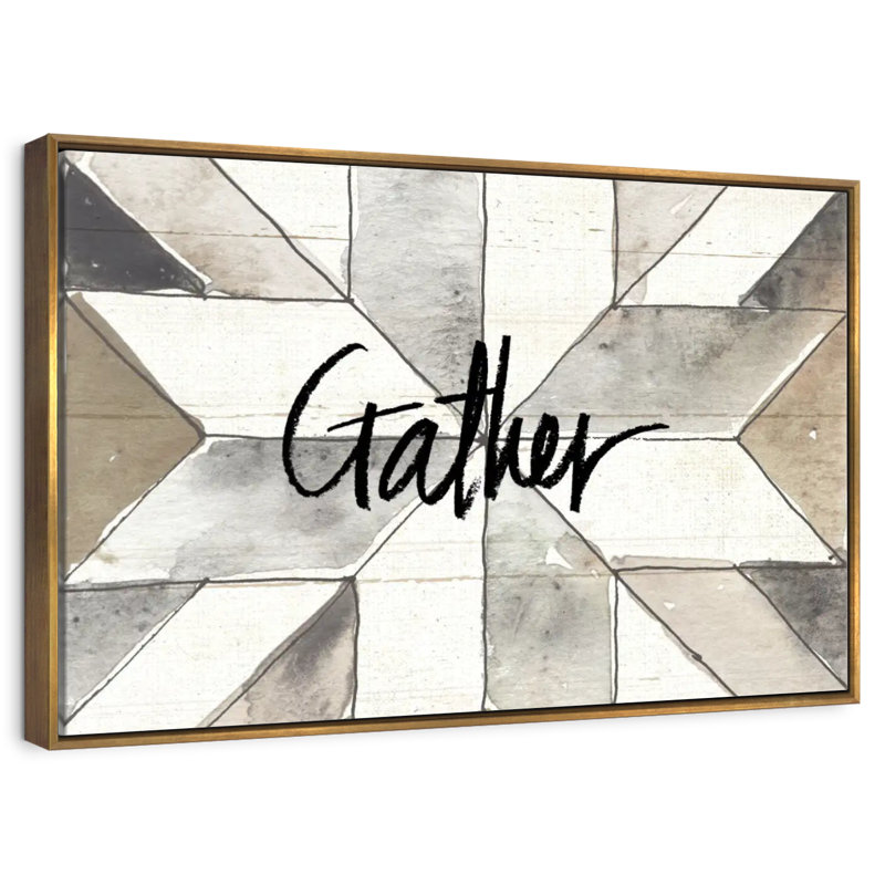 Farm Memories Gather, Cadre flottant doré, 13 po x 9 po