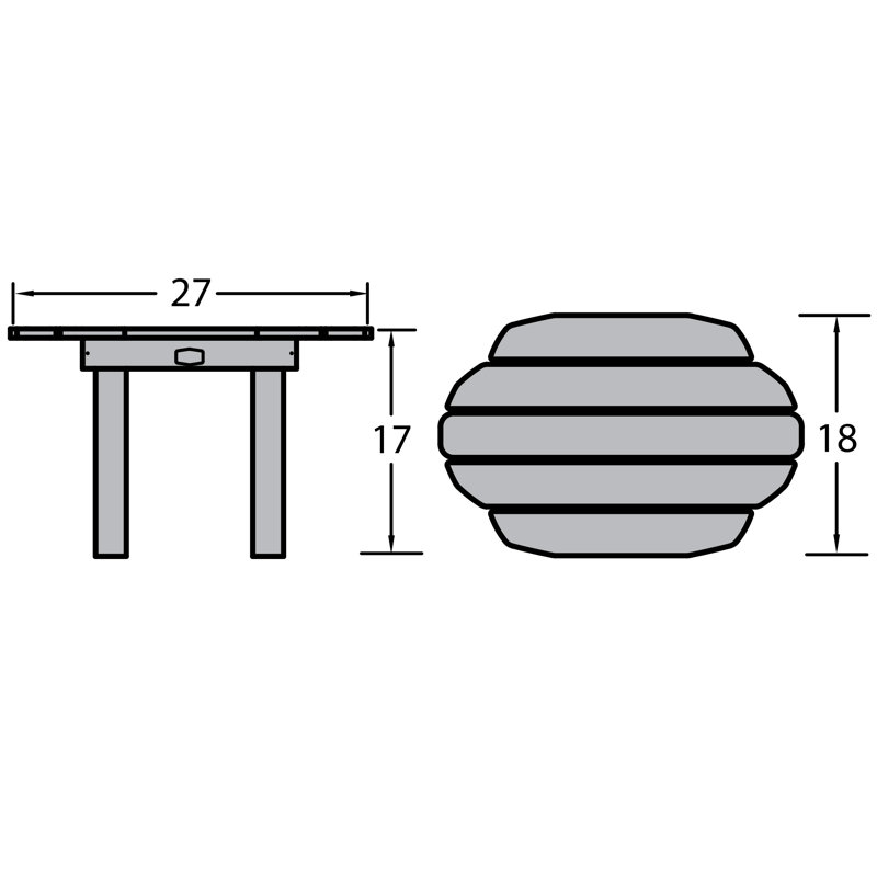 Wyona Outdoor Side Table , 27'' in. W 19'' in. D, Canyon