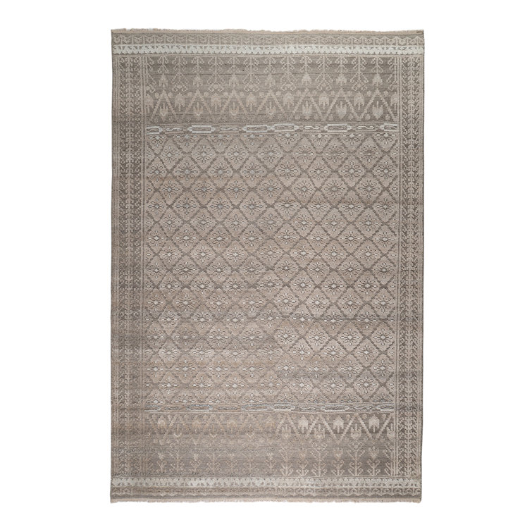 Burrton Hand Knotted Geometric Indoor Rug