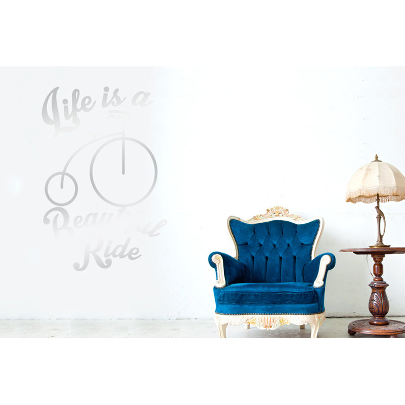 Wall Decal, Shiny Silver, Large