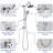 6 Inch Rain Shower Head With Handheld Shower Head Bathroom Rain Shower System-114230363