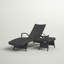 Chaise longue inclinable et réglable en osier Blaise-1281106764