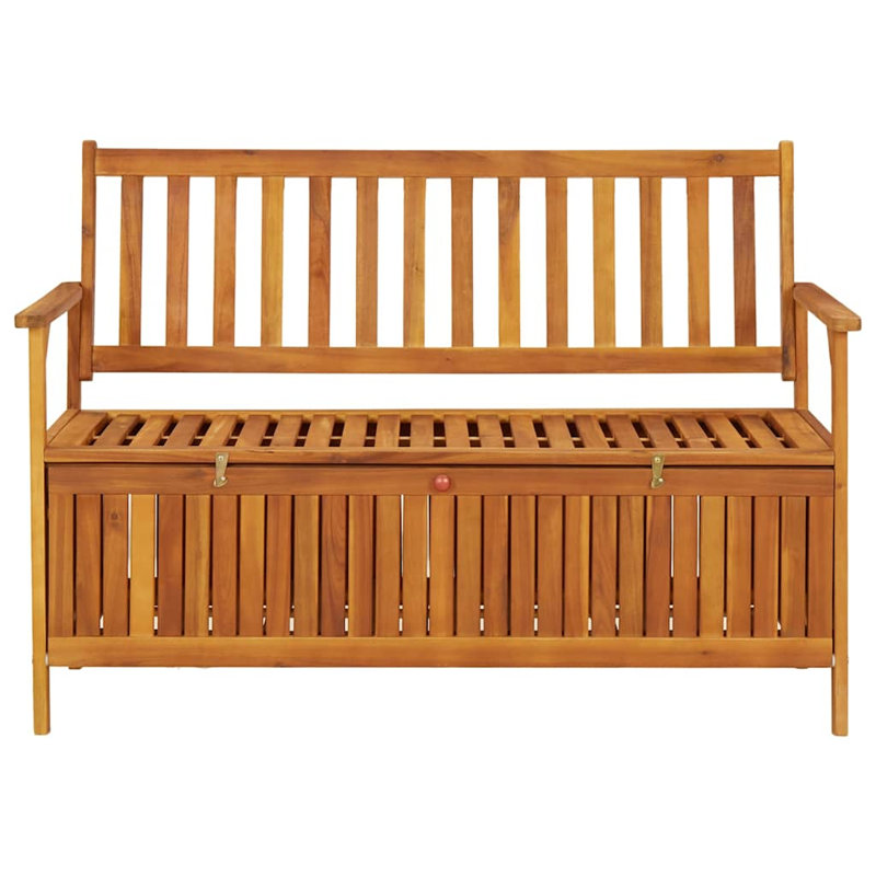 Storage Bench Natural Wood Solid Acacia Wood Medium Storage Bench Entryway Seating Bench