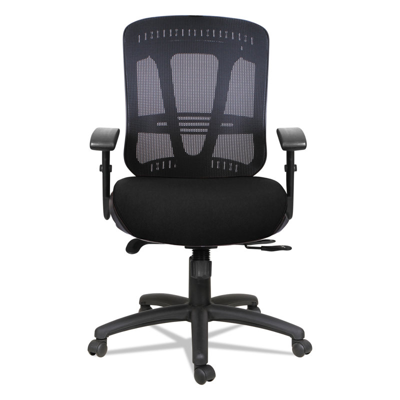 Black Mesh Mid-Back Executive Chair with Adjustable Arms