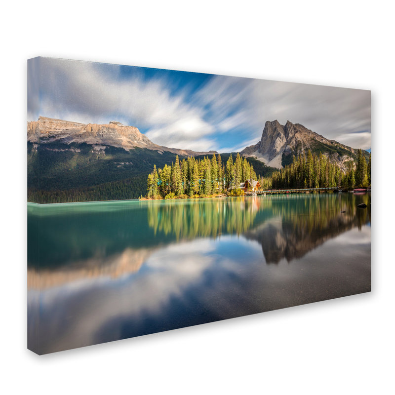 Fabrizzio "Emerald Lake Dreamscape" par Pierre Leclerc, reproduction de photo sur toile tendue, H 30 po x l 47 po x P 2 po