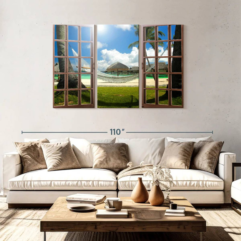 Gillard Beach Hammock Window View, 48" H x 74" W