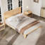 Lit plateforme en bois de taille très grand Mid-Century avec lattes de bois-133599408