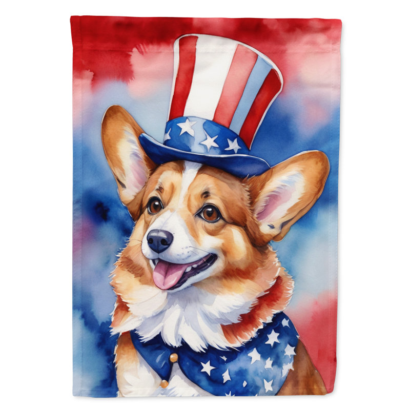Drapeau patriotique de la maison américaine, Brun / bleu Corgi