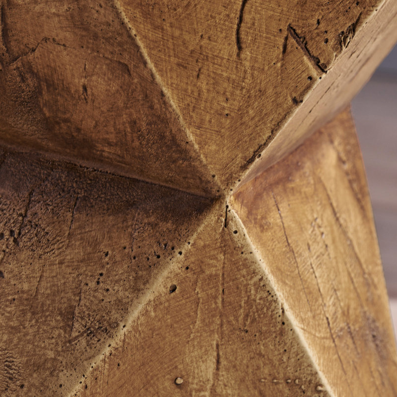 Chic Concrete Accent Table With Abstract Element - Lightweight Feature Side Fascination Look