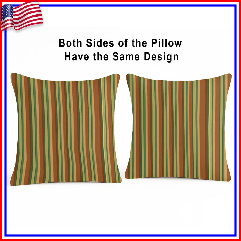 Vertical Stripes Pattern Double Sided Throw Pillows, 16 x 16 inches