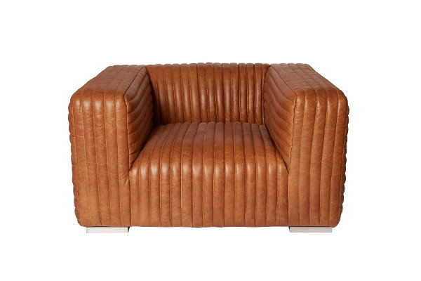 Granada Leather Club Chair, Brown