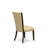 6 Piece Dining Set Contains a Rectangle Dining Room Table with X-Legs and 4 Brown Linen Fabric Parson Chairs with a Bench, Distressed Jacobean Finish-85265052-85265043