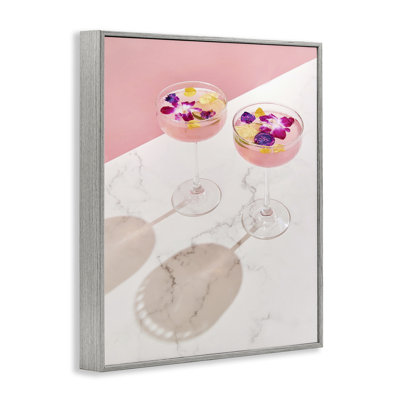 Art giclée rose à cocktail floral par Lish Creative