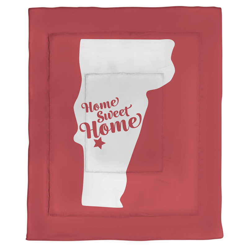 Rutland Modern & Contemporary Polyester Percale Comforter, Queen Comforter, Red